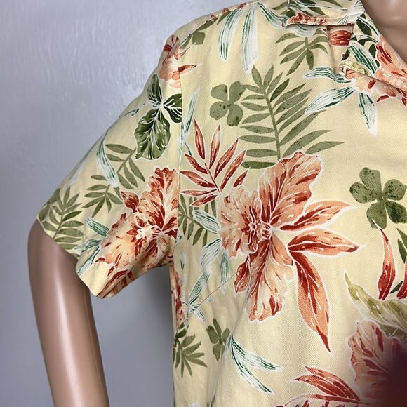 Kriss Kross Silk Tropical Hawaiian Short Sleeve Button Down Shirt Size 10 - Picture 2 of 9